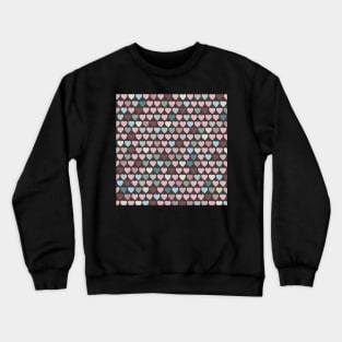 Valentines Hearts- Gray Background Crewneck Sweatshirt